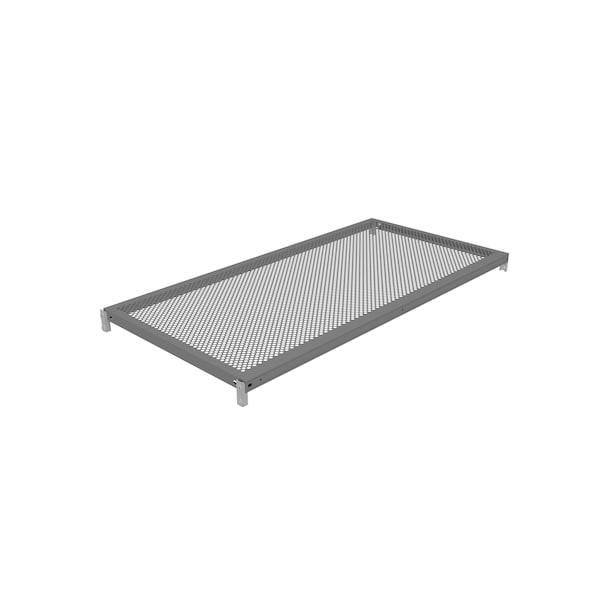 Tennsco Z-Line Additional Perf. Steel Shelf W/ Clips, 48"Wx24"Dx1 5/16"H, Gry ZMPS-4824-MGY - main